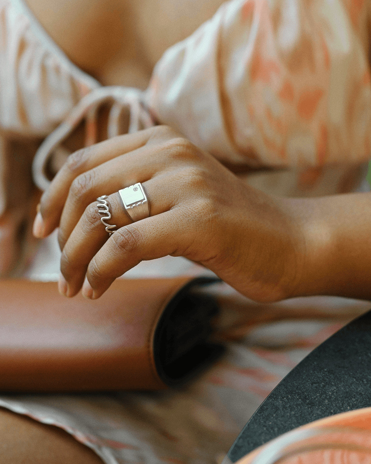 Amore Ring Rhodium ACELINE