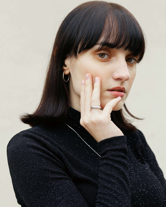 Entwine Ring Rhodium theaceline.com