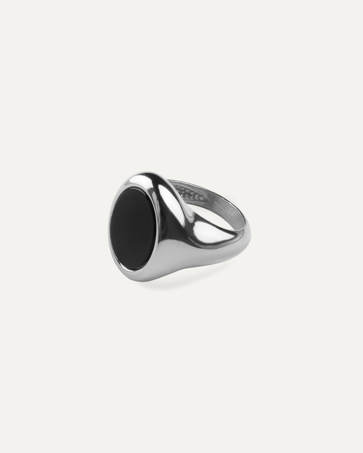 Signet Ring Rhodium ACELINE
