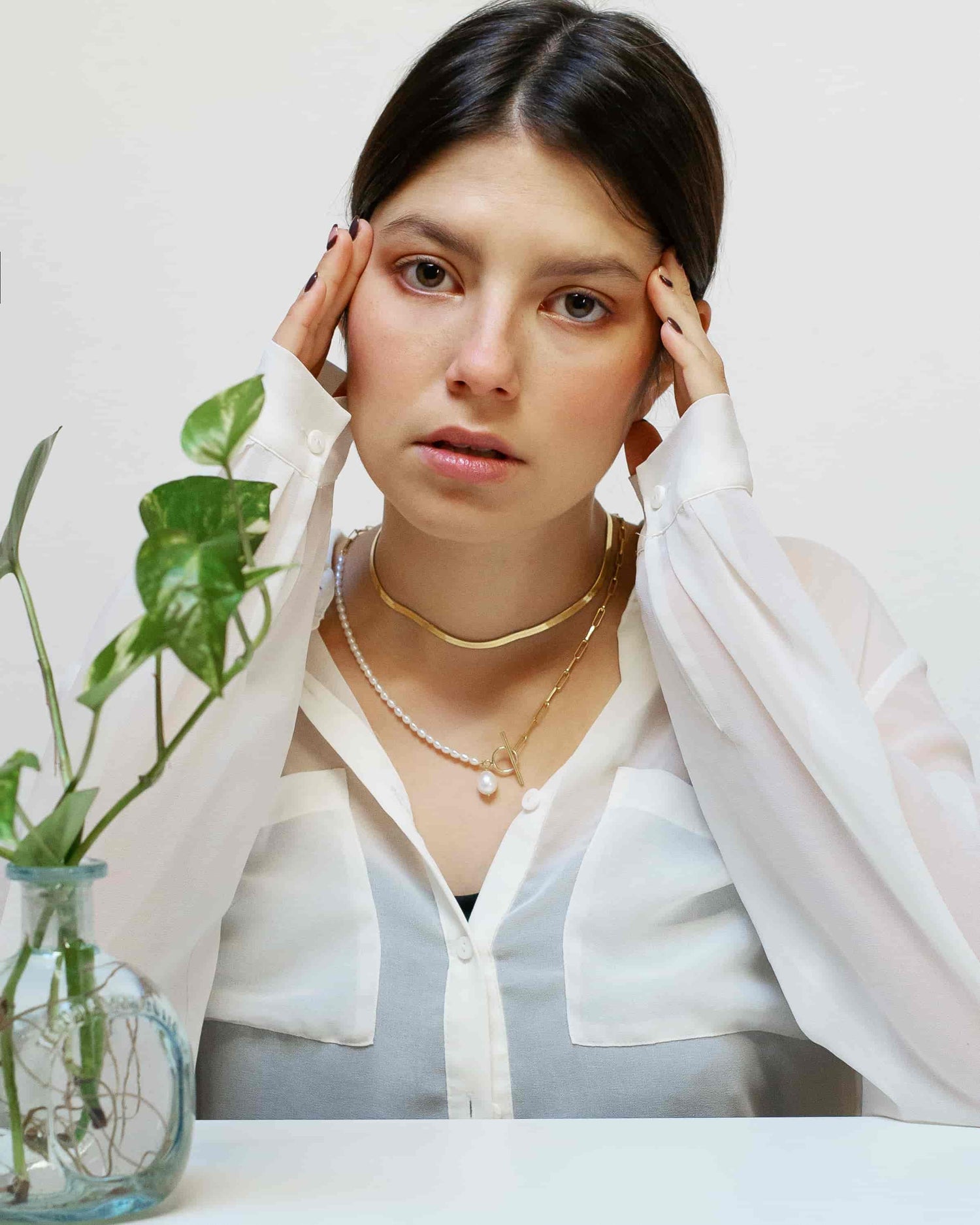 Attitude Halskette Set Rhodium The Aceline