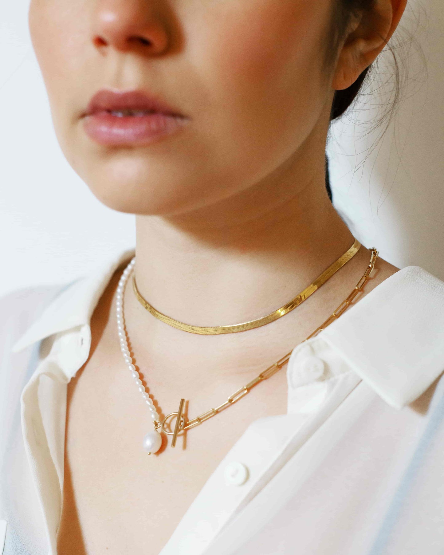 Attitude Halskette Set Rhodium The Aceline