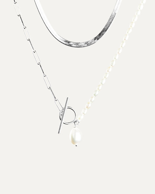 Attitude Halskette Set Rhodium The Aceline