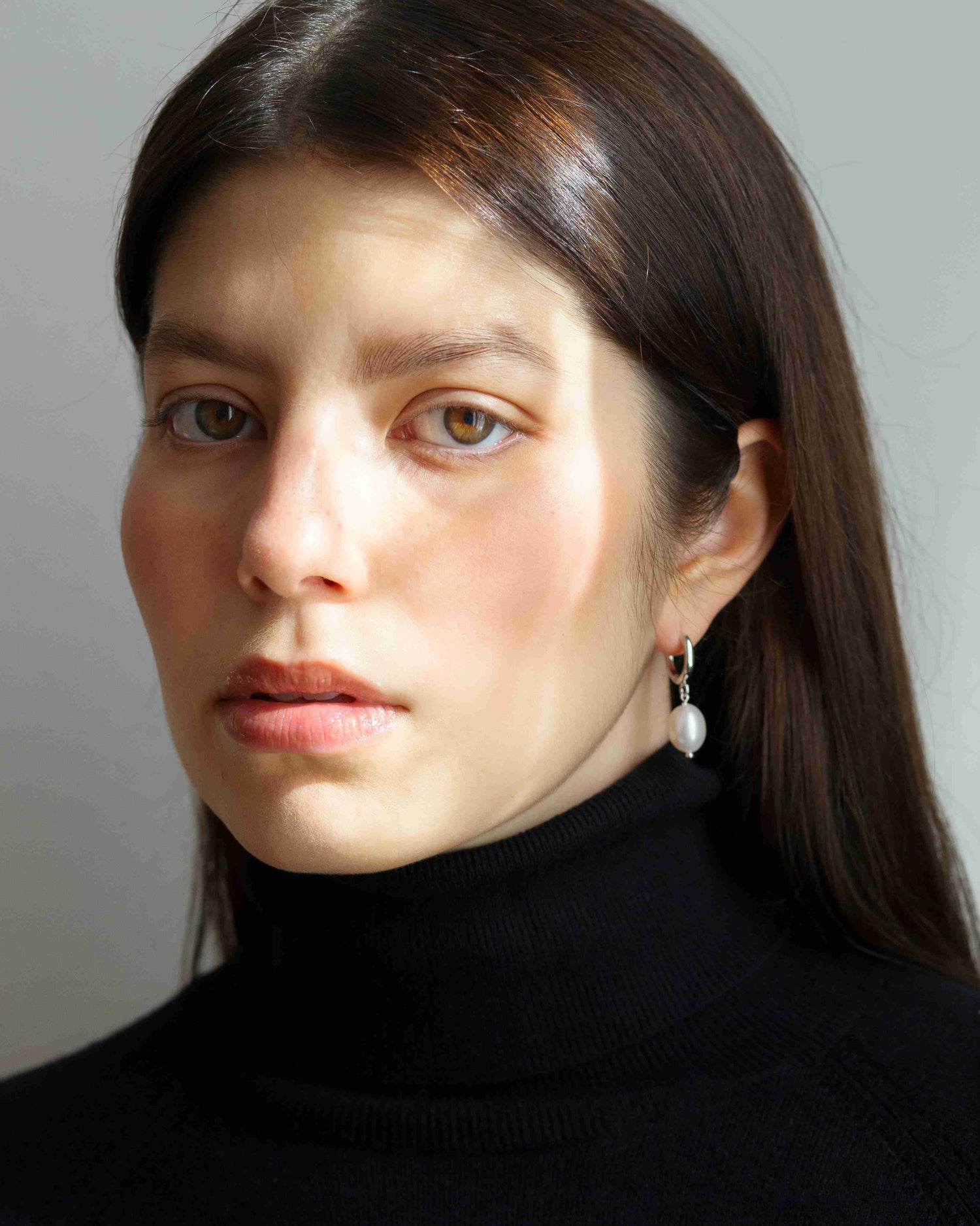 Barockperle Creolen Rhodium theaceline.com