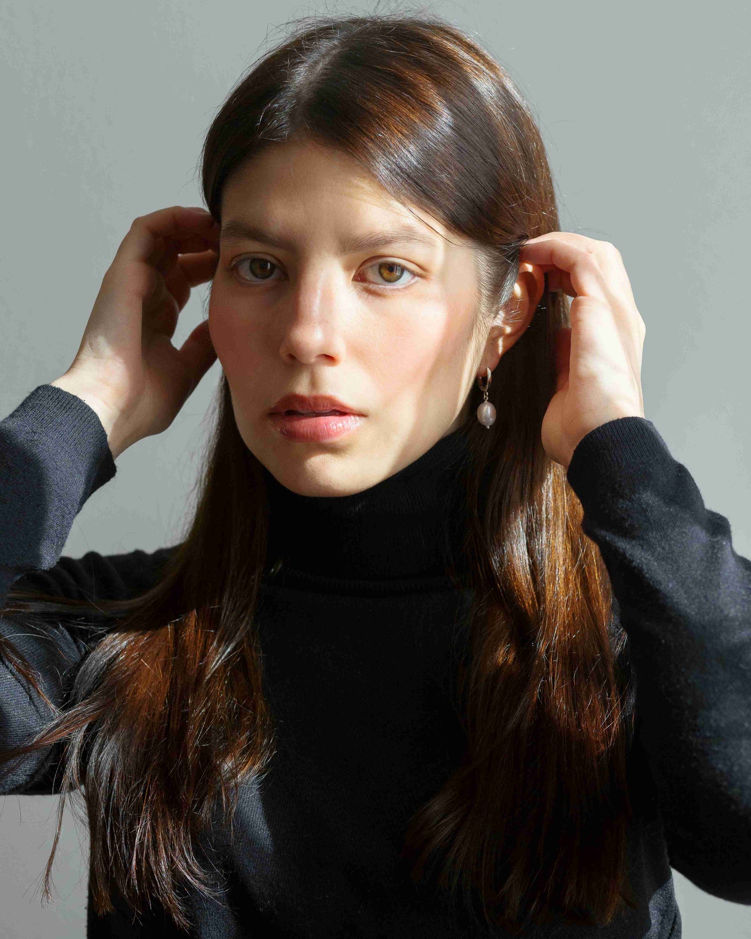 Barockperle Creolen Rhodium theaceline.com