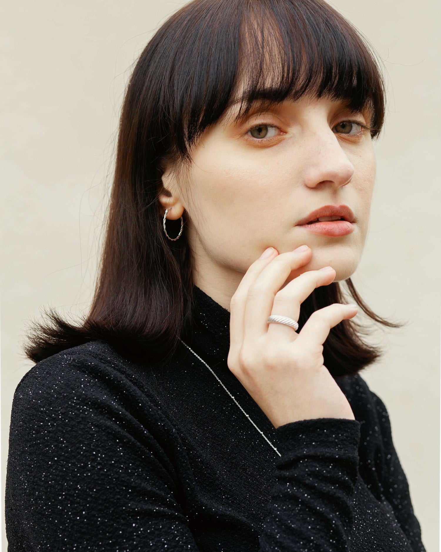 Entwine Ring Rhodium theaceline.com