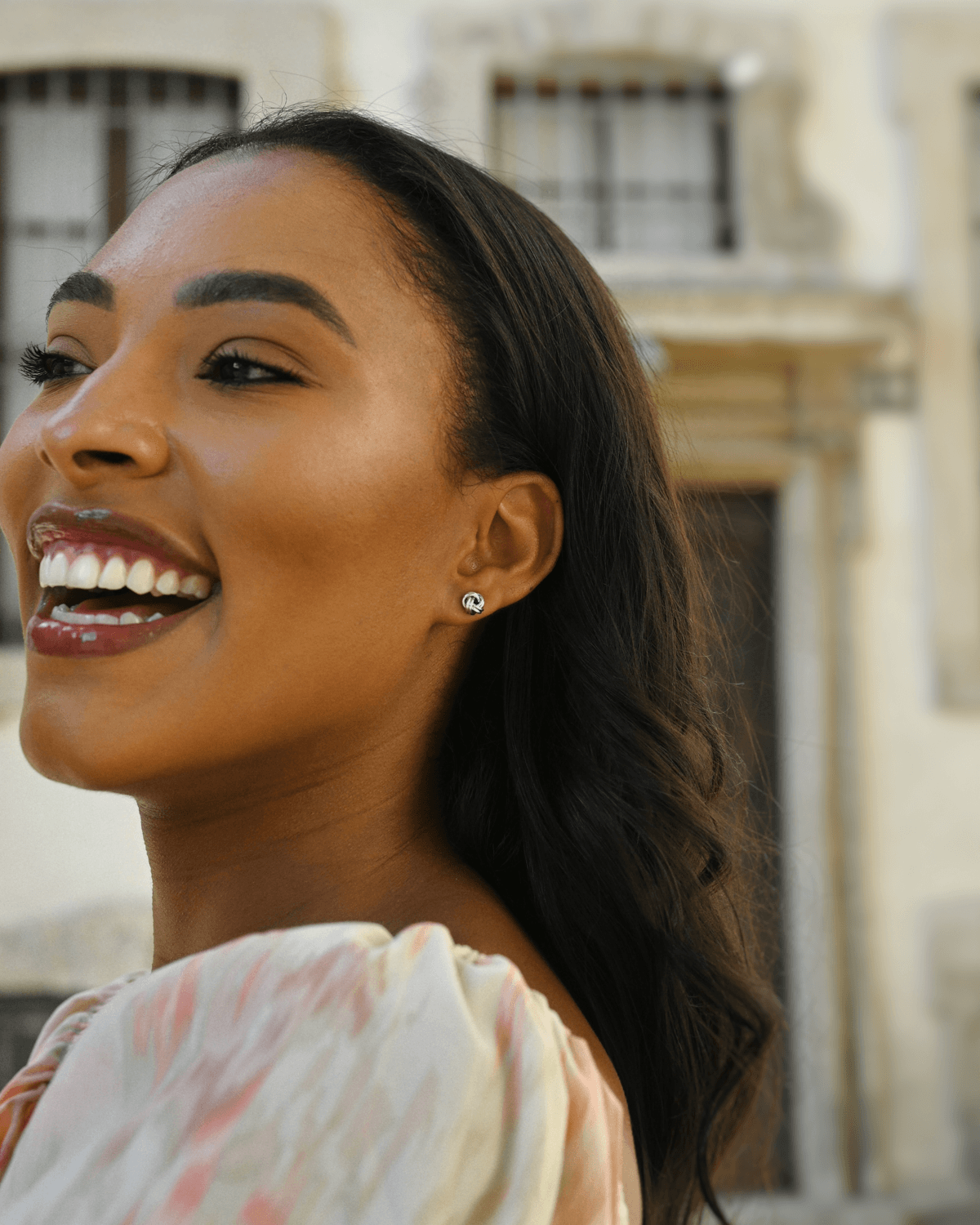 Estellina Ohrstecker Rhodium theaceline.com