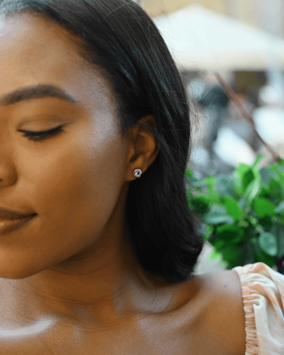 Estellina Ohrstecker Rhodium theaceline.com