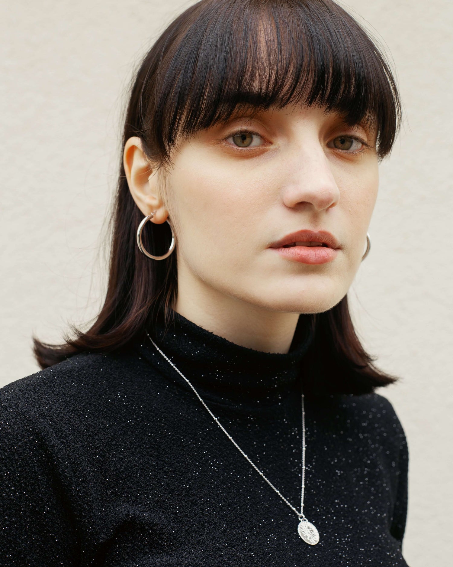 Klassische Creolen Rhodium theaceline.com