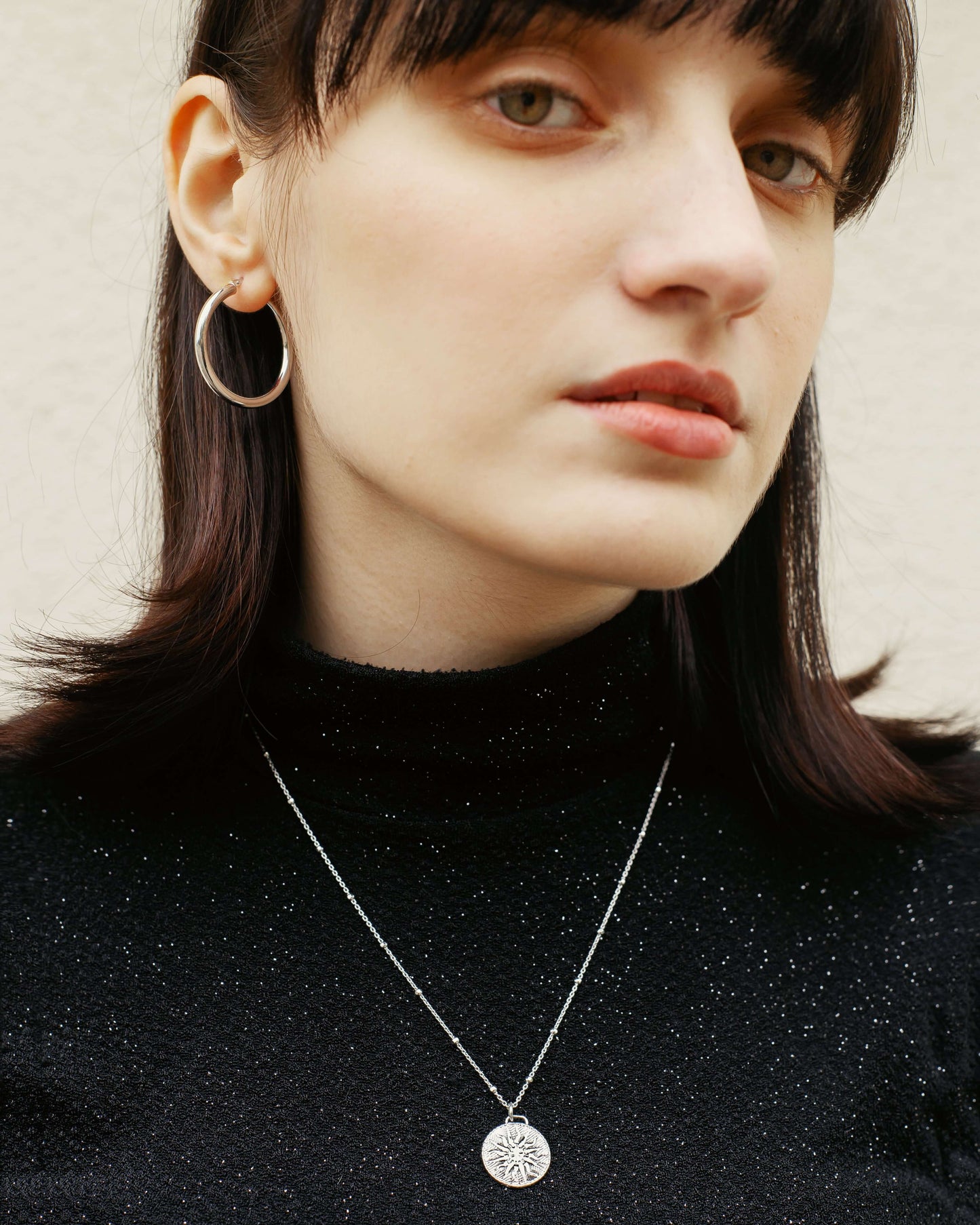 Klassische Creolen Rhodium theaceline.com