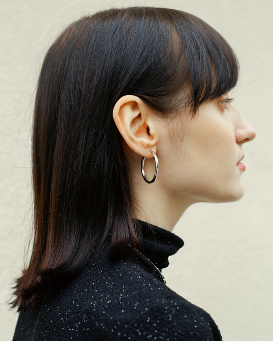 Klassische Creolen Rhodium theaceline.com