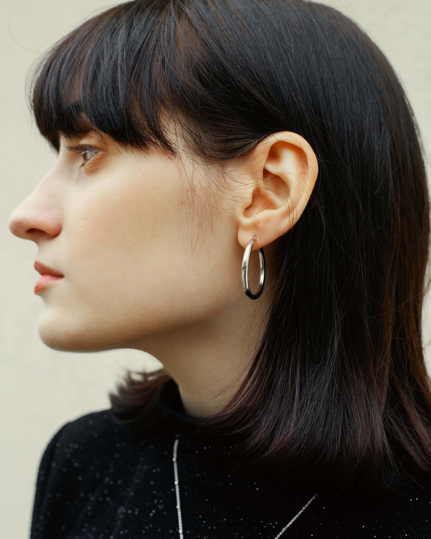 Klassische Creolen Rhodium theaceline.com