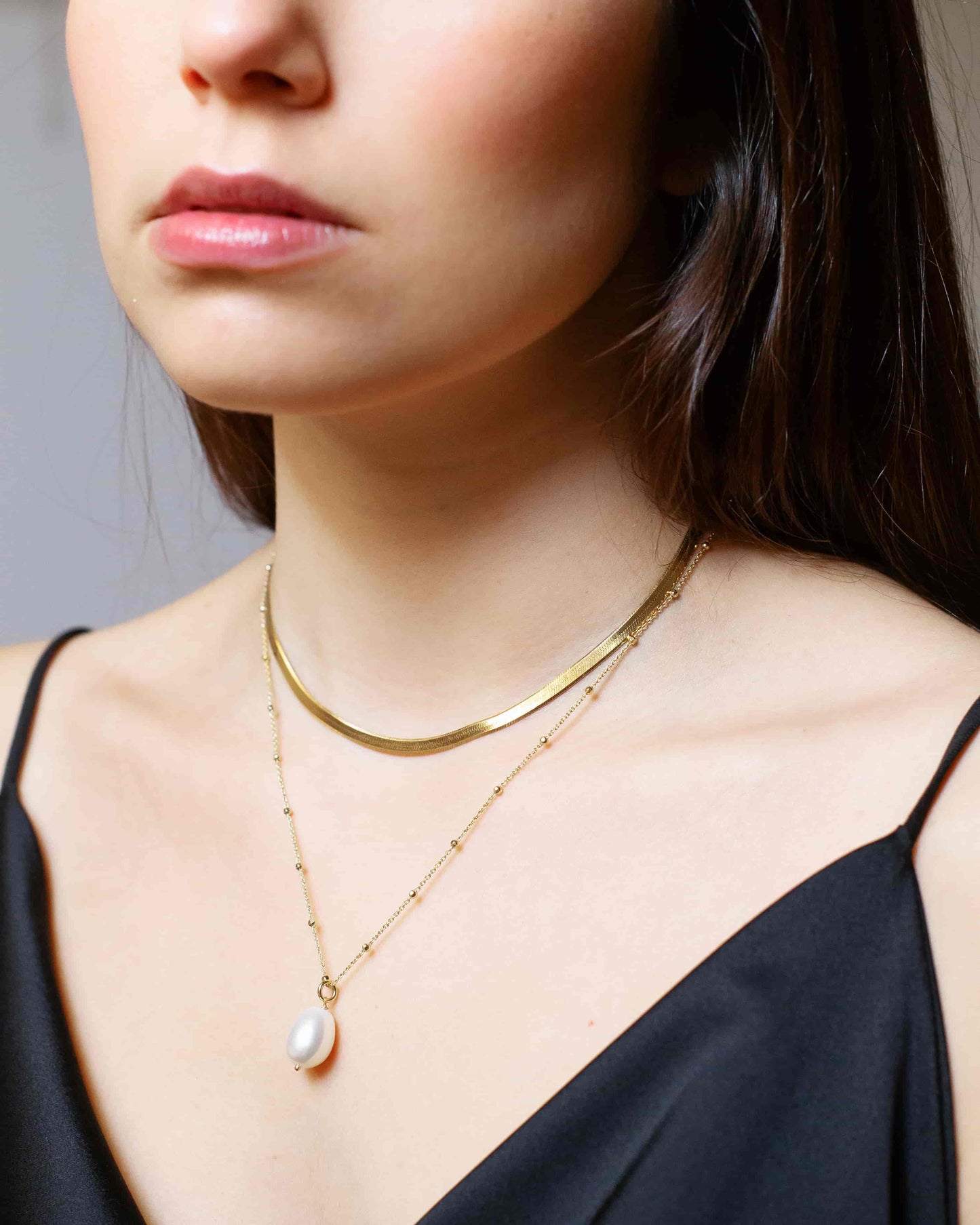 Magic Raindrop Halskette Set Rhodium The Aceline