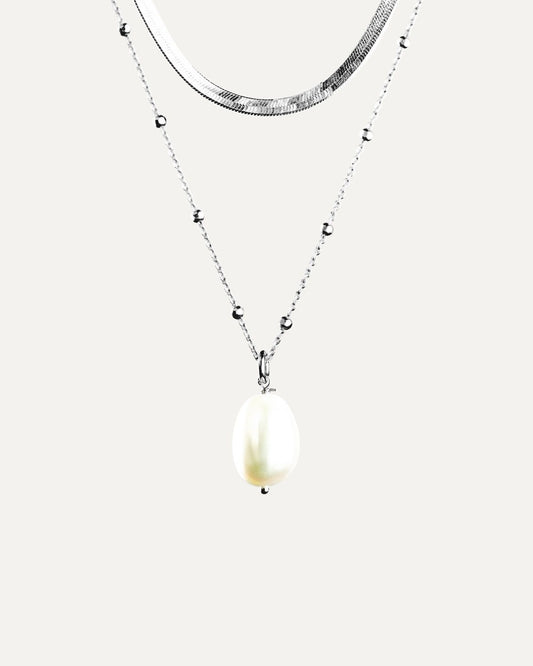 Magic Raindrop Halskette Set Rhodium The Aceline