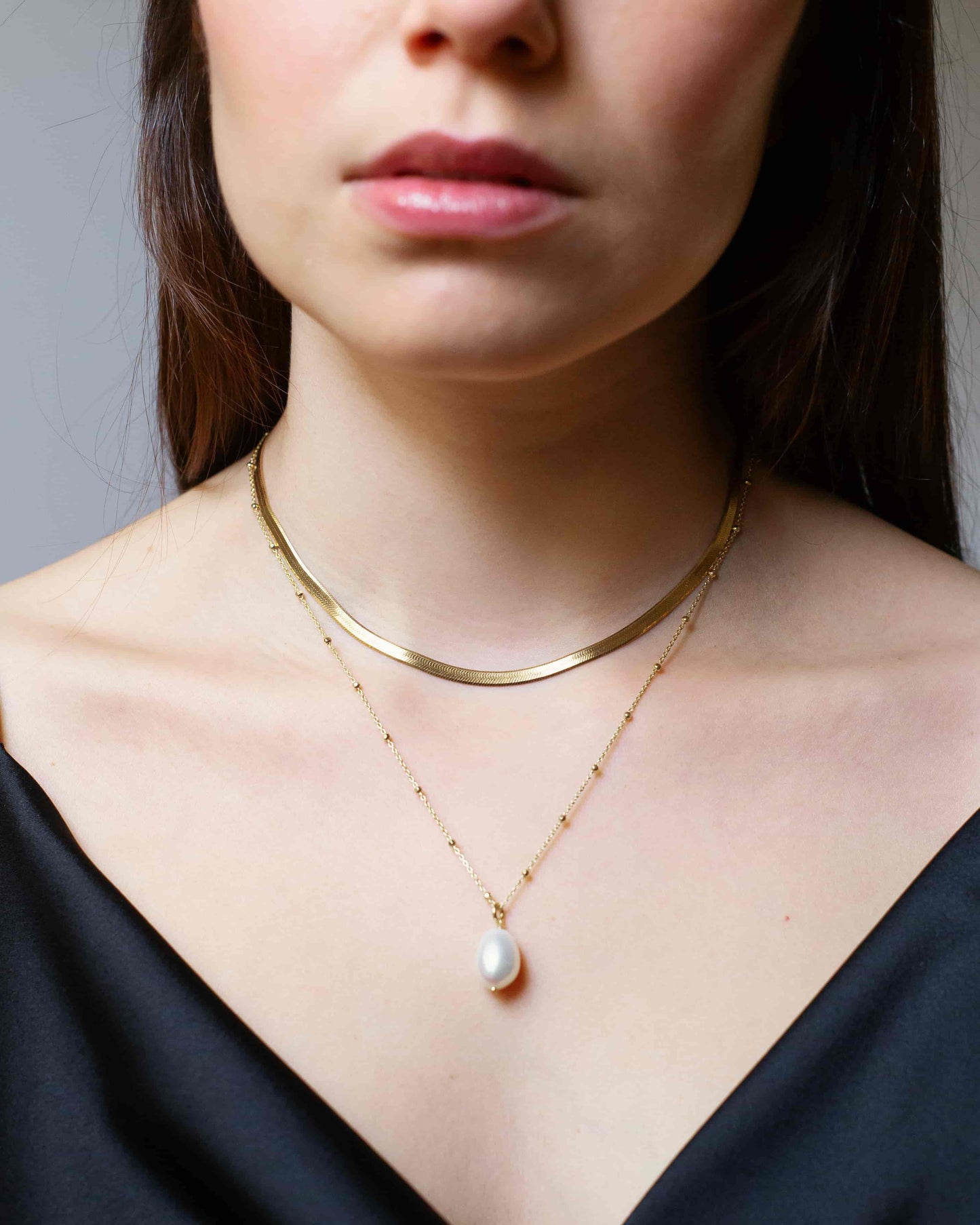 Magic Raindrop Halskette Set Rhodium The Aceline