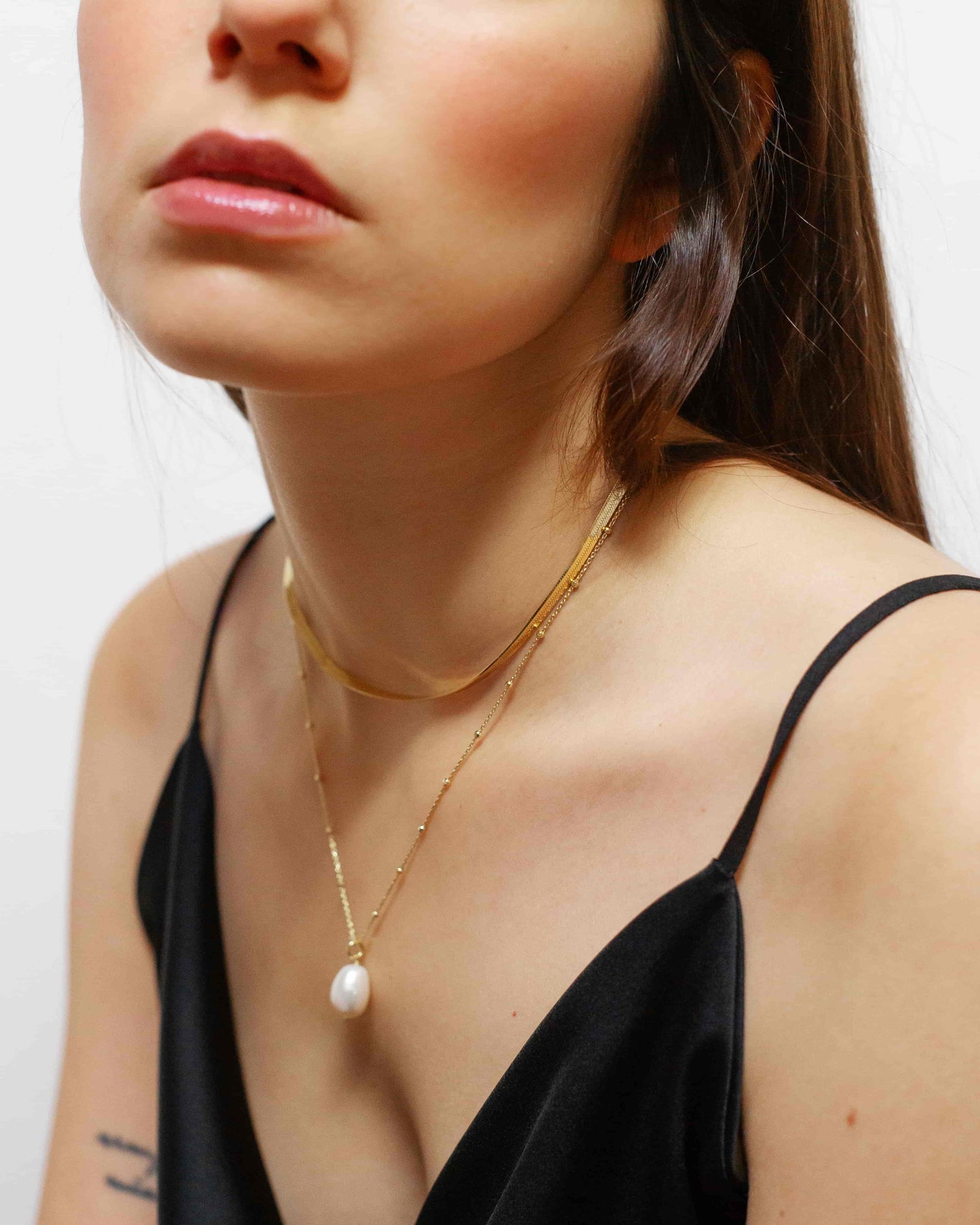 Magic Raindrop Halskette Set Rhodium The Aceline