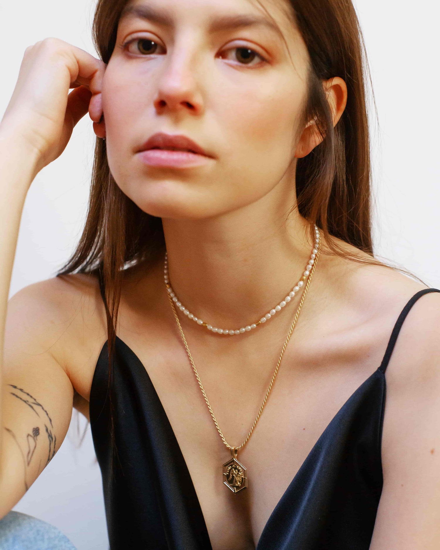 Noble Berenice Halskette Set Rhodium The Aceline