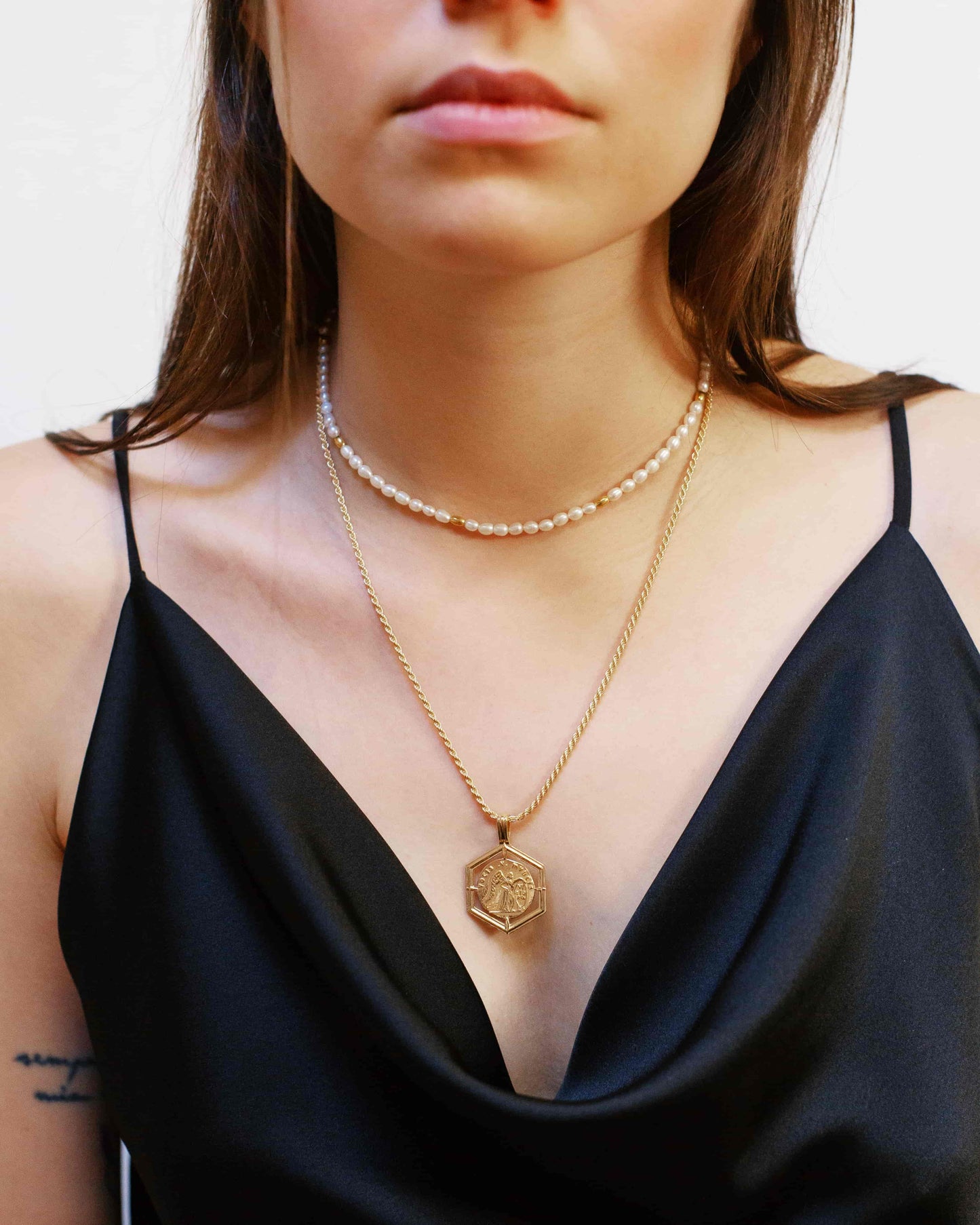 Noble Berenice Halskette Set Rhodium The Aceline