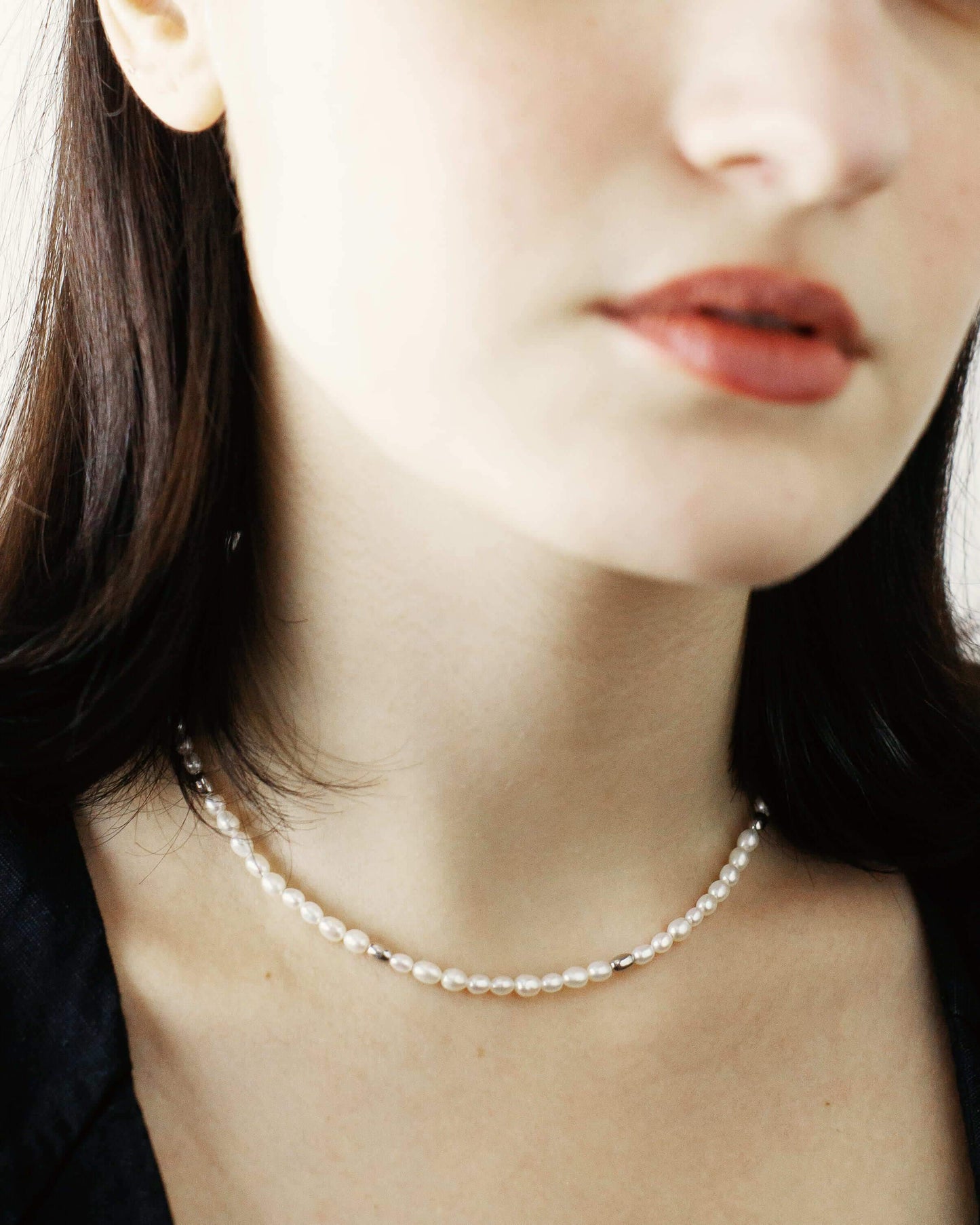 Noble Farmer Halskette Rhodium theaceline.com