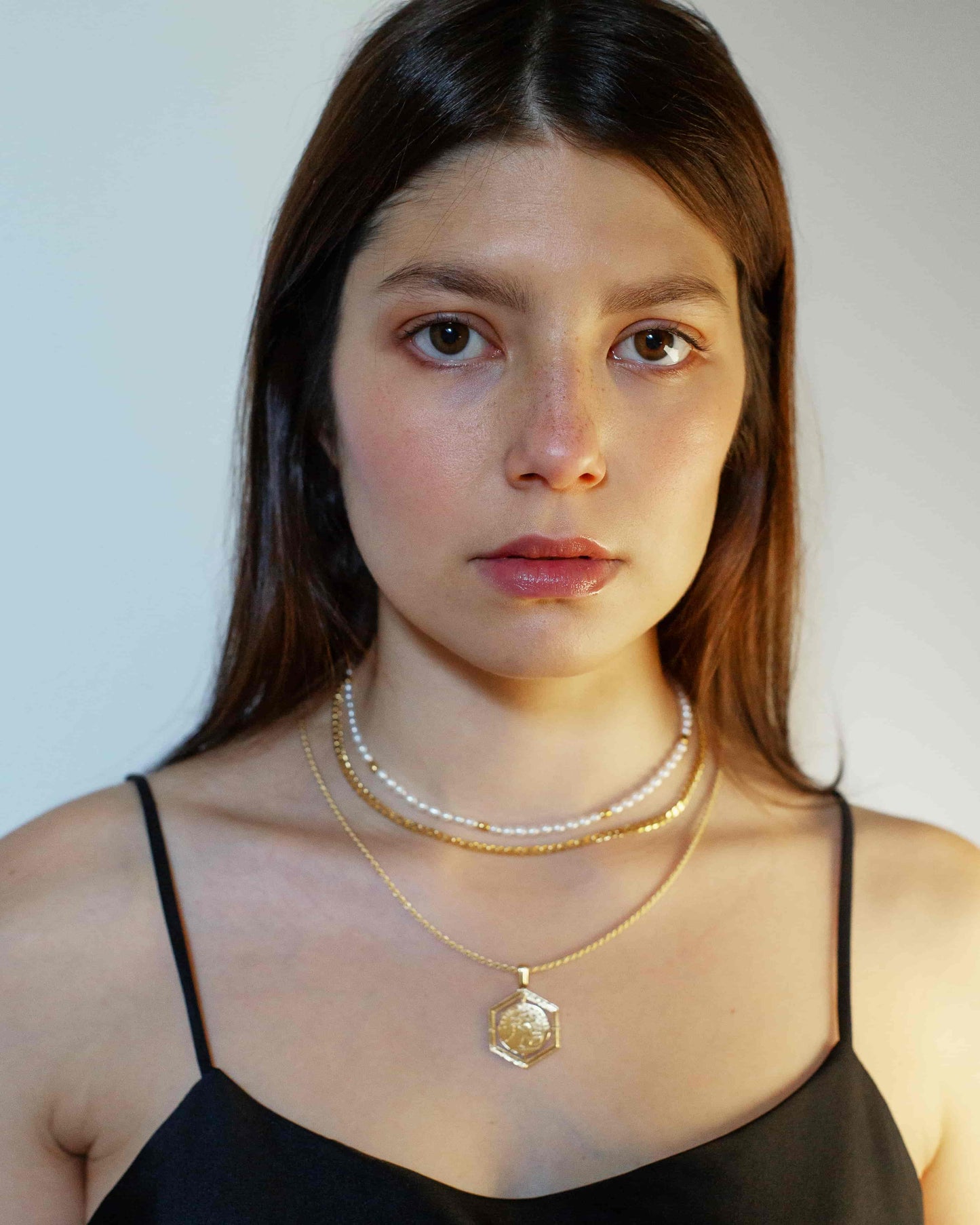 Noble Farmer Halskette Set Rhodium The Aceline