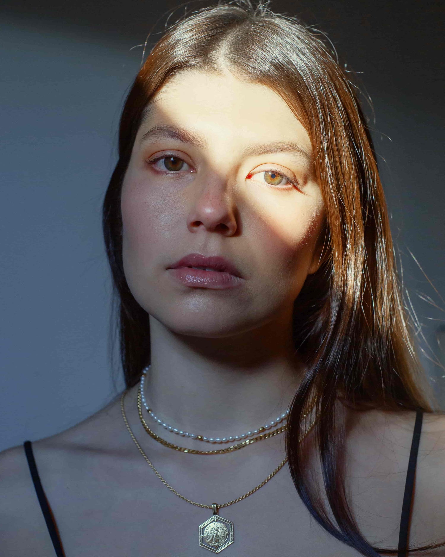 Noble Farmer Halskette Set Rhodium The Aceline