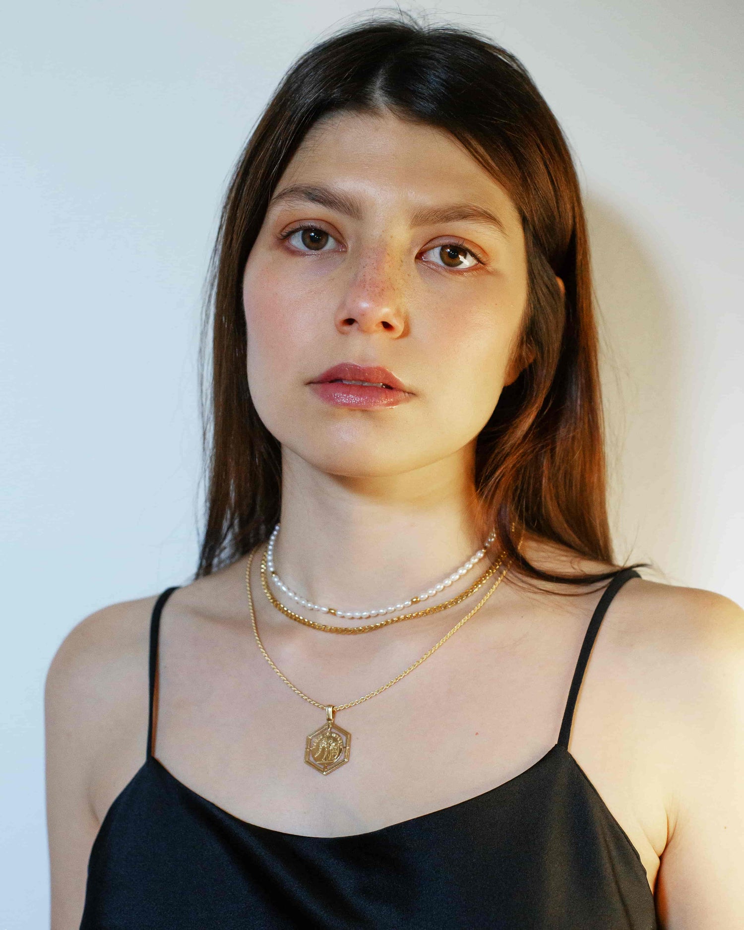 Noble Farmer Halskette Set Rhodium The Aceline