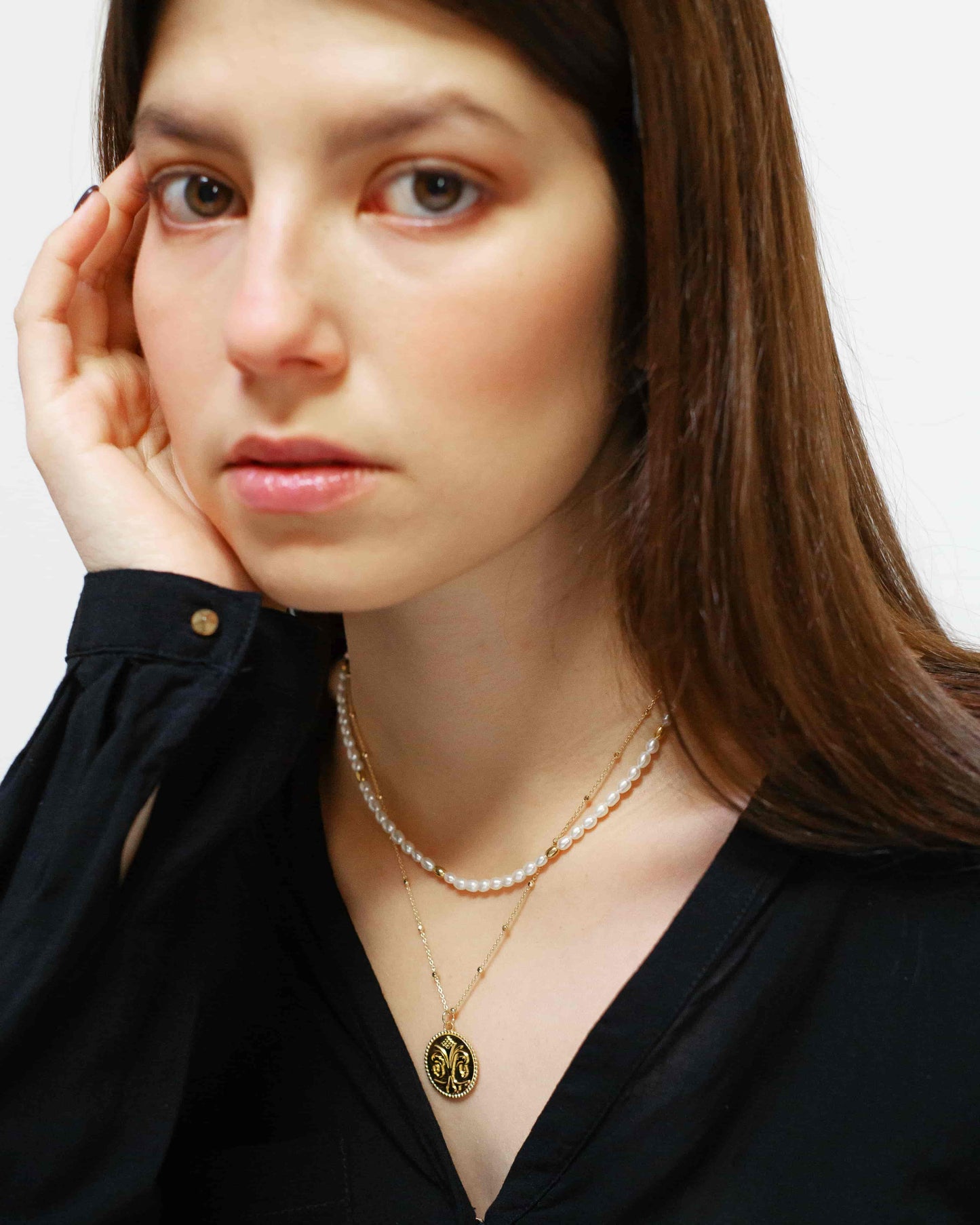 Noble Fiorentina Halskette Set Rhodium The Aceline