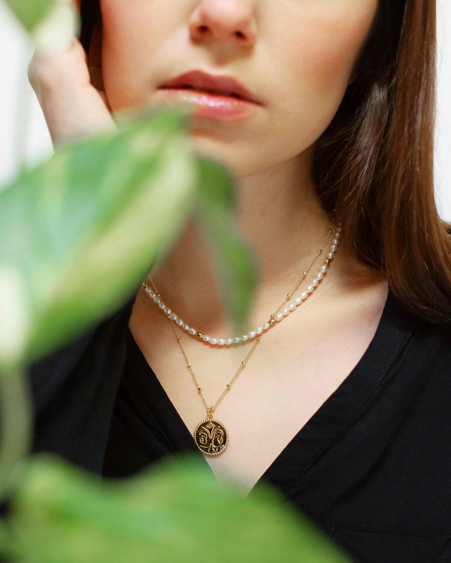 Noble Fiorentina Halskette Set Rhodium The Aceline