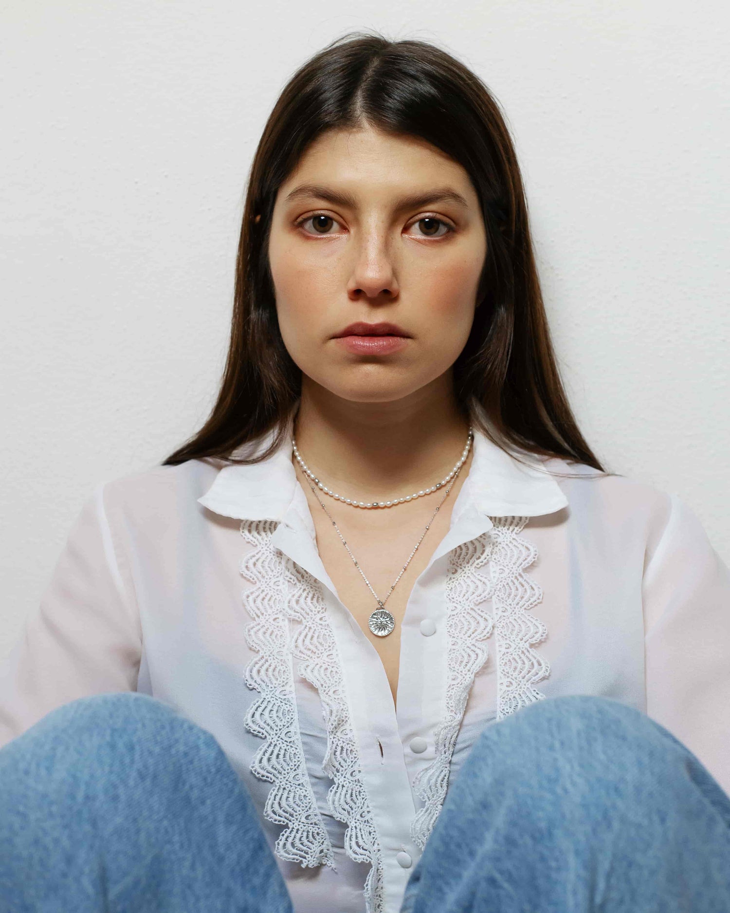 Noble Solomon Halskette Set Rhodium The Aceline