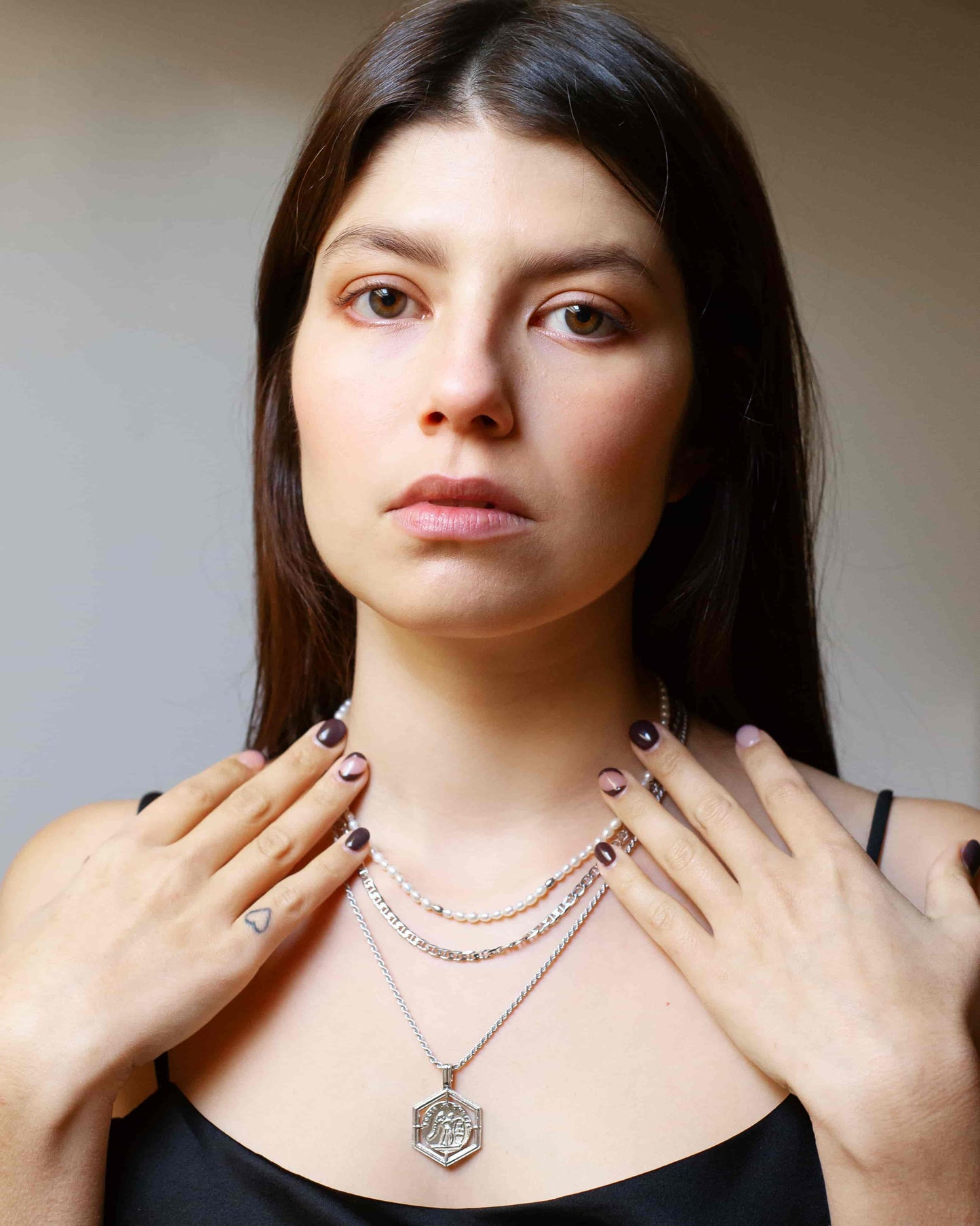 Noble Tatiana & Berenice Halskette Set Rhodium The Aceline