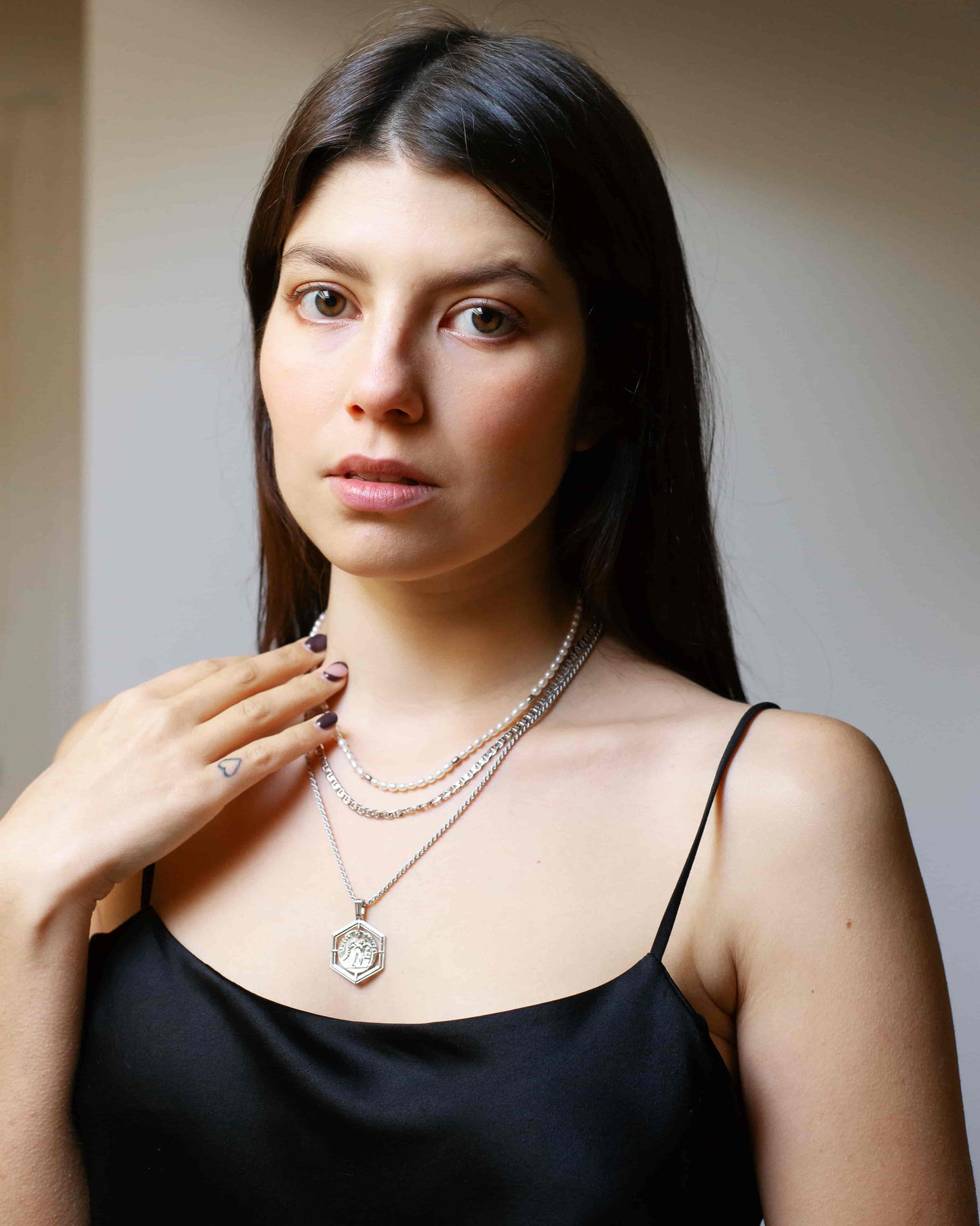 Noble Tatiana & Berenice Halskette Set Rhodium The Aceline