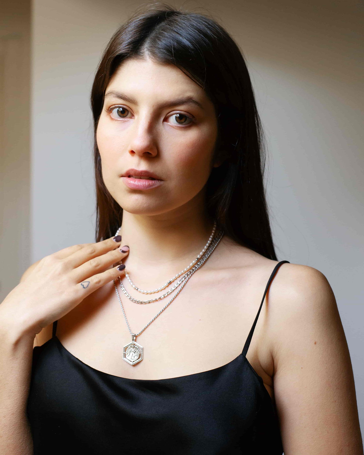 Noble Tatiana & Berenice Halskette Set Rhodium The Aceline