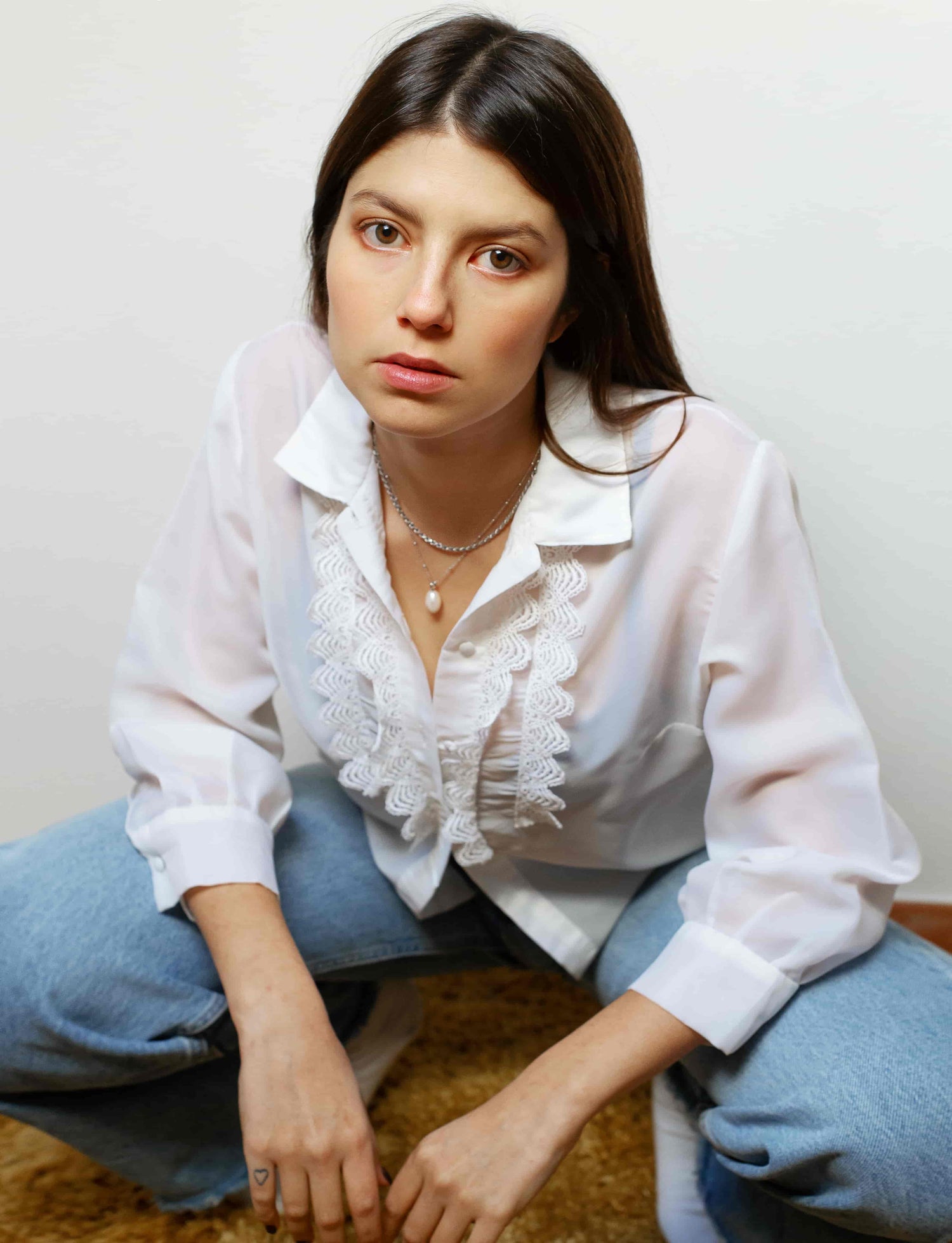 Raindrop at Cape Drastis Halskette Set Rhodium The Aceline