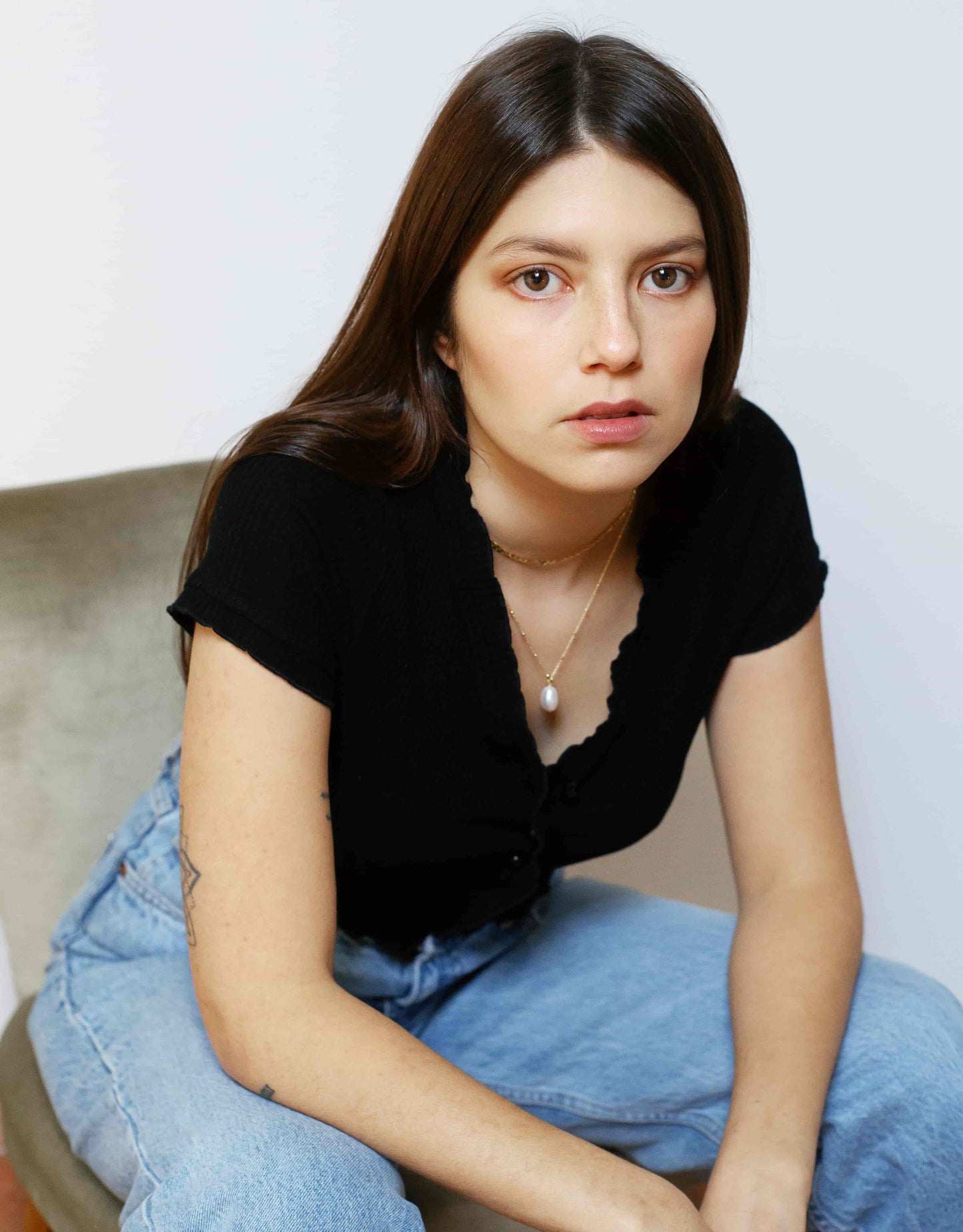 Raindrop Figaro Halskette Set Rhodium The Aceline