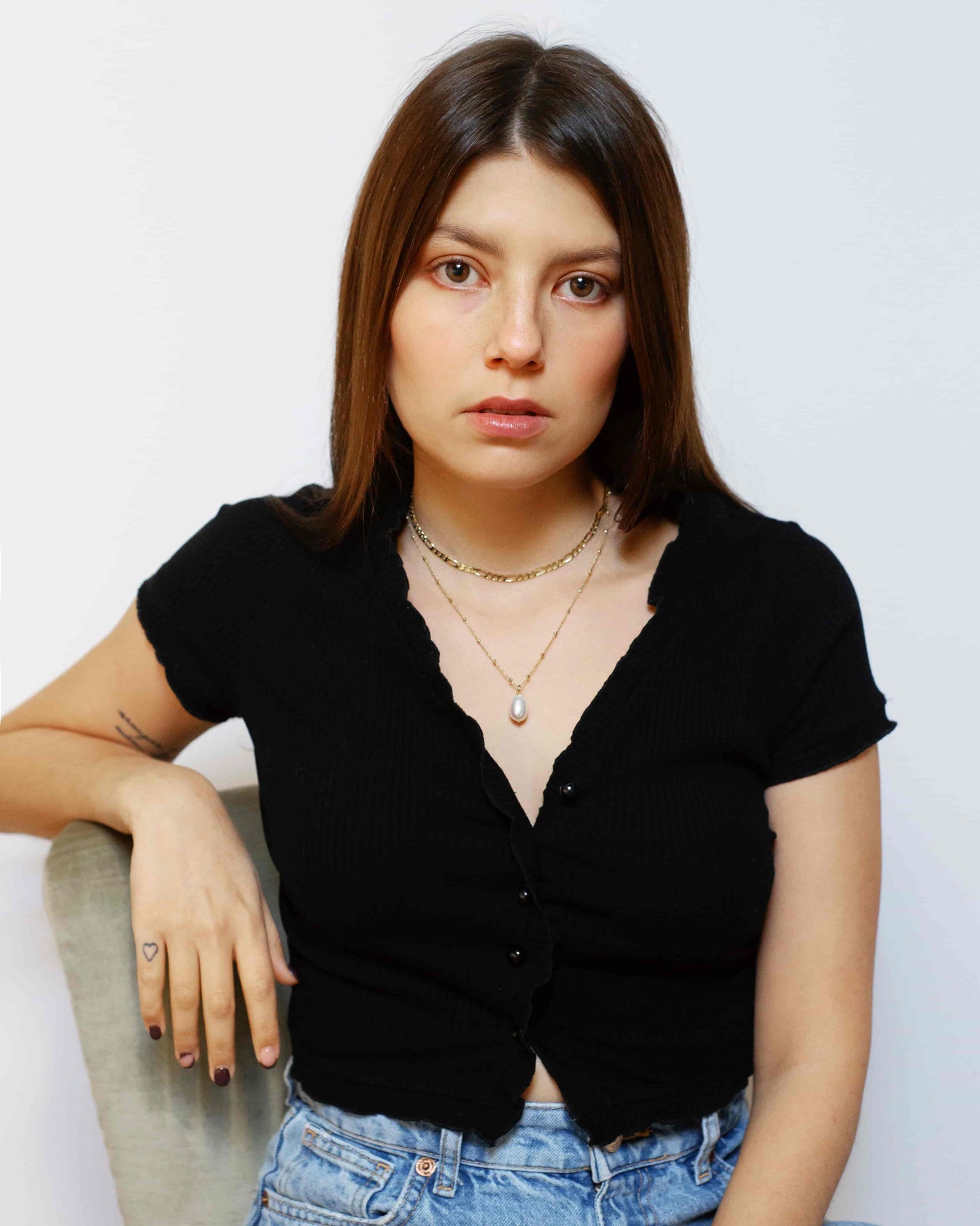 Raindrop Figaro Halskette Set Rhodium The Aceline