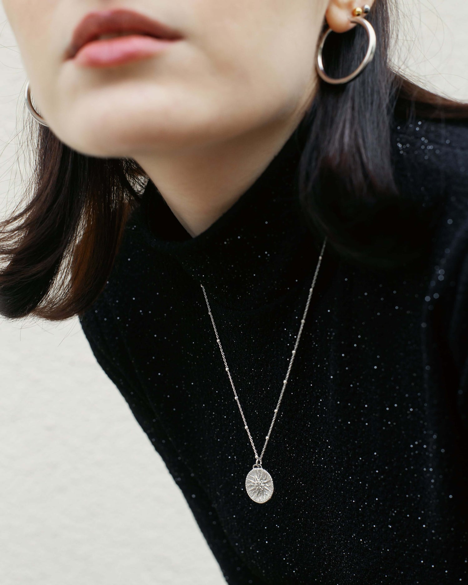 Solomon Halskette Rhodium theaceline.com