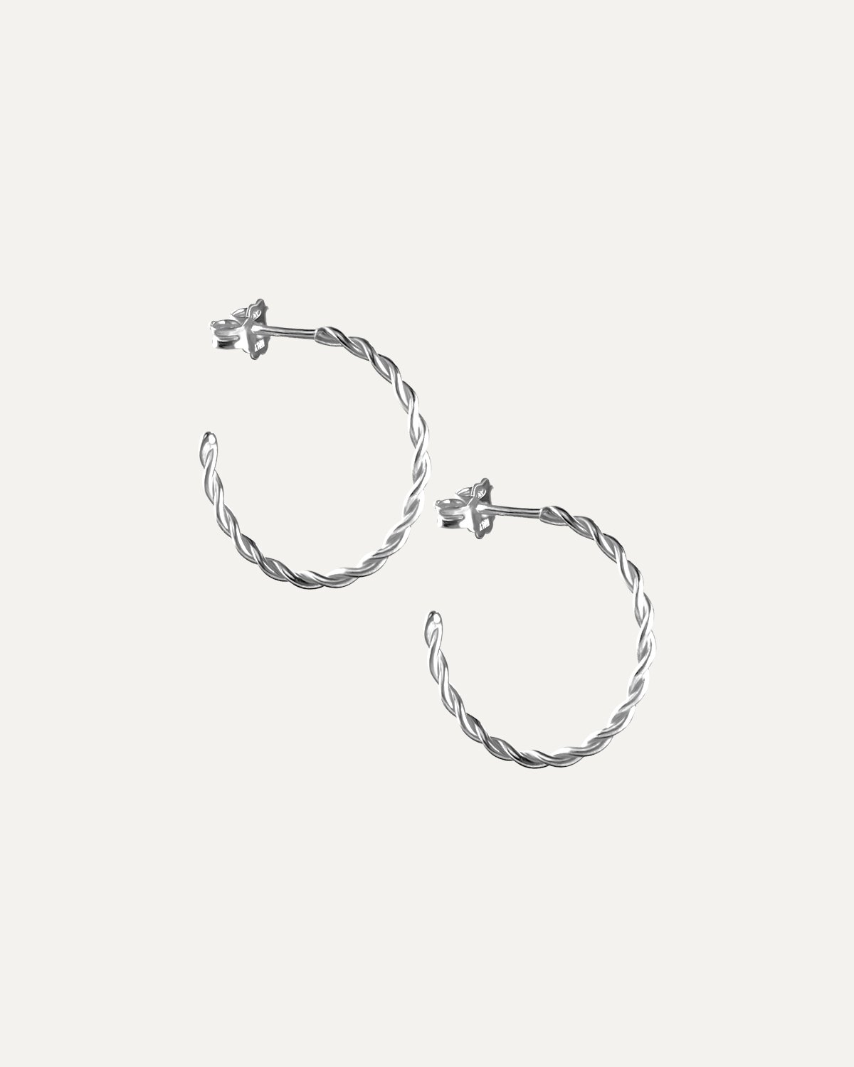 Twisted Creolen Rhodium theaceline.com