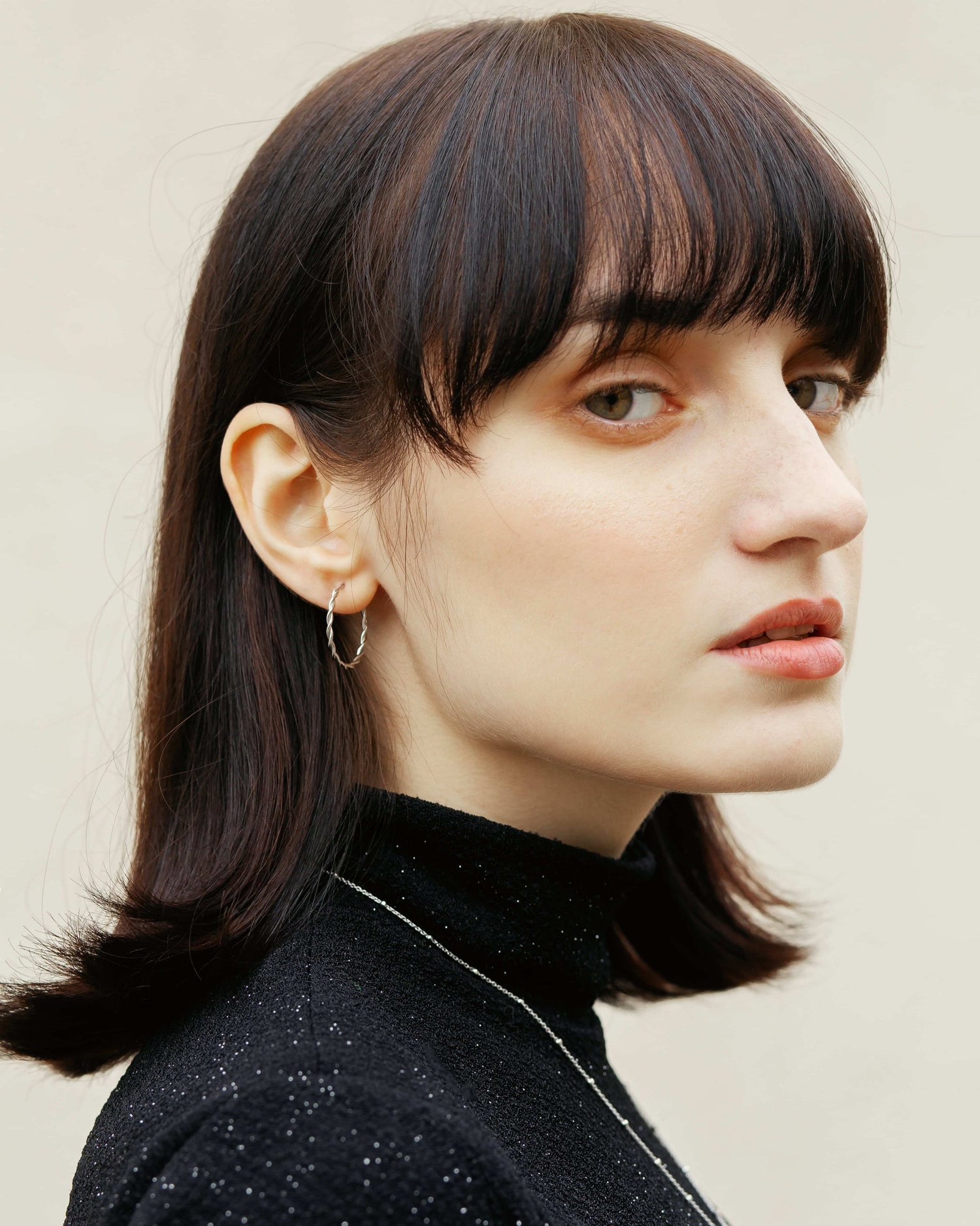 Twisted Creolen Rhodium theaceline.com