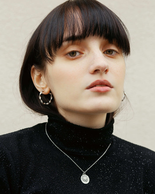 Twisted Line Creolen Rhodium theaceline.com